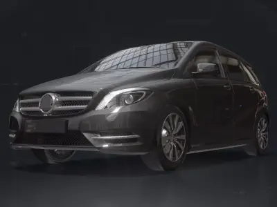 Mercedes Benz SUV car Low-poly 3D model
