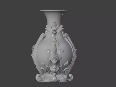 Baroque Style Decorative Vase STL 3D Model 3D print model