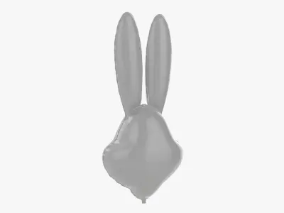 Rabbit decoration foil balloon 14 3D model