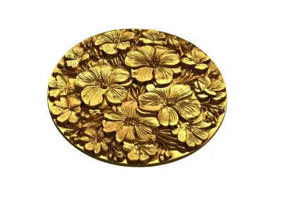 Classic circular carved decor ornament 11 3D print model