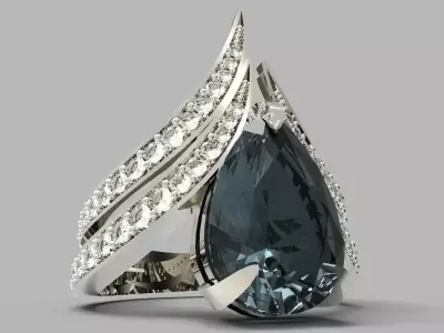 RING FIRE ON JEWEL 3D print model