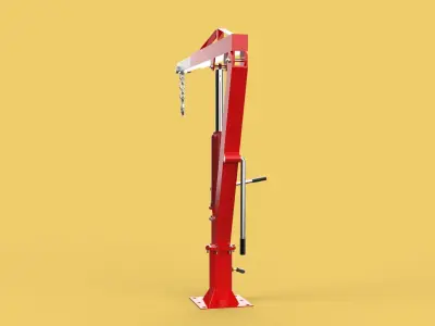 SWIVEL LIFTING CRANE WINCH HOIST HOOK PICKUP TRUCK JIB SLEWING 3D model