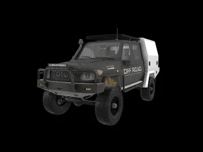 Land Cruiser J79 Low-poly 3D model