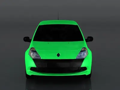 Renault Clio 2014 Low-poly 3D model