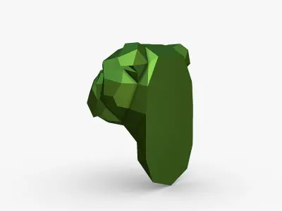 english bulldog head 3D print model