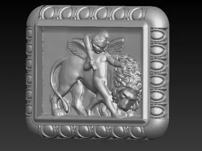 Cupid Lion 3d model 3D print model