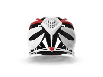 Red Bicycle Helmet 3D model