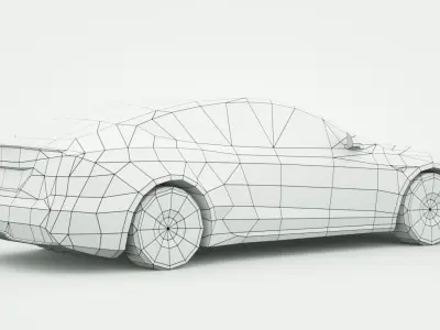 Tesla Model S Plaid 2024 Low-poly 3D model