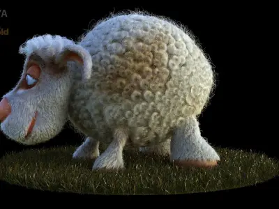 Sheep Dog for production render in Maya 2018 Arnold 3D model