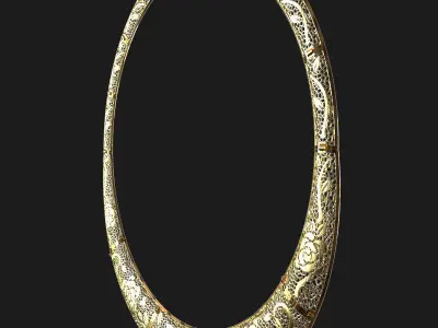 Floral necklace 3D print model