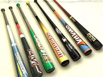 baseball bat collection 3D model