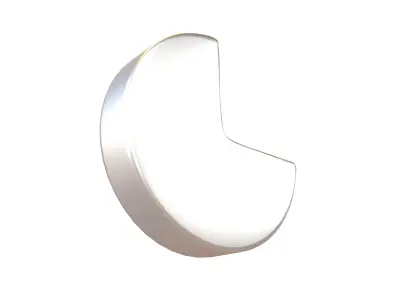 Seventy Five Percent Circle V1 002 Low-poly 3D model