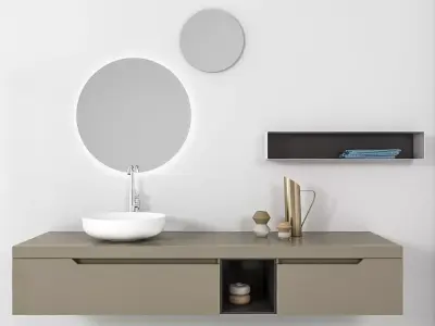 Bathroom furniture set Gold 3 3D model