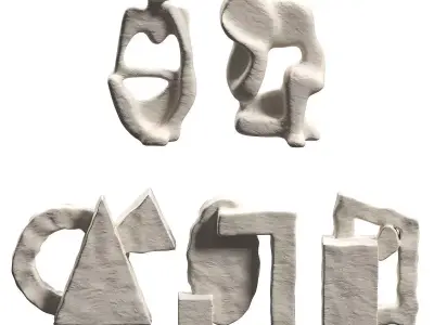 Clay decor - Sculptures 3D model