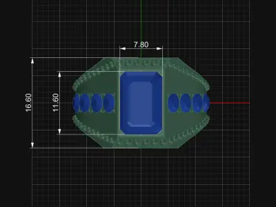 Emerald Ring Free 3D print model purchase