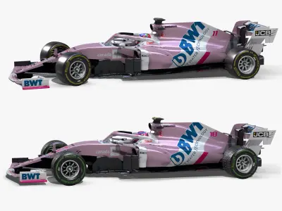 Racing Point RP20 2020 Low-poly 3D model