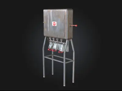 Old Industrial Water Dispenser  Echoes of Factory Life 3D model