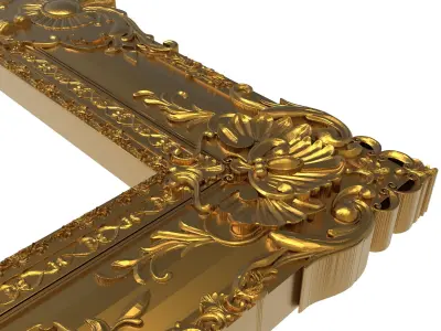 carved frame 3D model 34