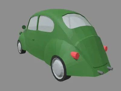 Low Poly Classic Car 01 Low-poly 3D model