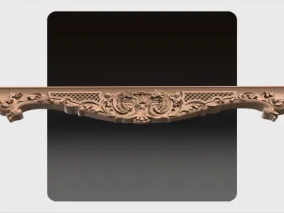Carved decor ornament for cnc 23 3D model