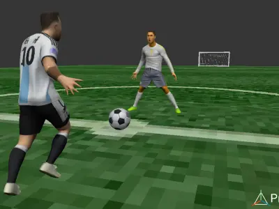 Download 3D Football Model Project  Realistic Soccer Game asset 3D model
