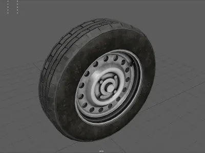 Car Wheel Low-poly 3D model by sanchiesp from CGTrader