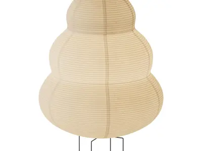 Japanese Paper Floor Lamp 3D model