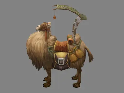 Camel mount Low-poly 3D model