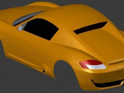 RUF RK Coupe Low-poly 3D model