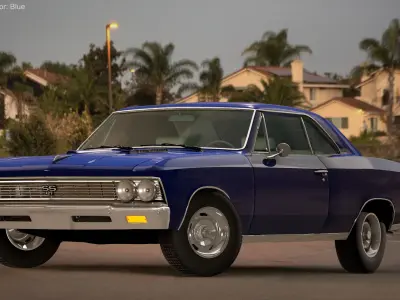 Chevrolet Impala SS 427 Low-poly 3D model