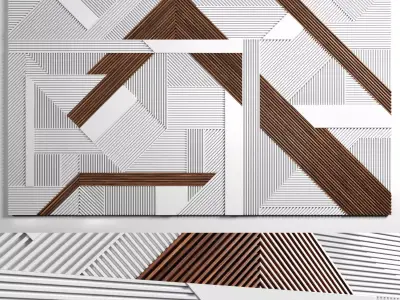 Wooden panels 2 3D model