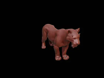 Jaguar Animal Sculpture 3D print model