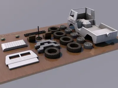 VOLVO LAPLANDER C202 SINGLECAB 1977 3D PRINT MODEL 3D print model