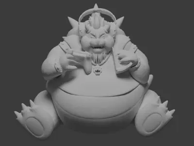 Fat Bowser Ate Too Much 3D print model