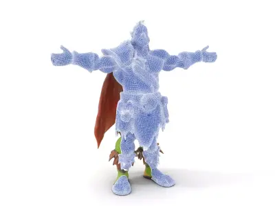 Green Fantasy Warrior model pack Low-poly 3D model