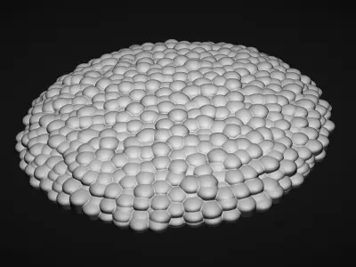 Daisy Head Middles bas relief 3D print model