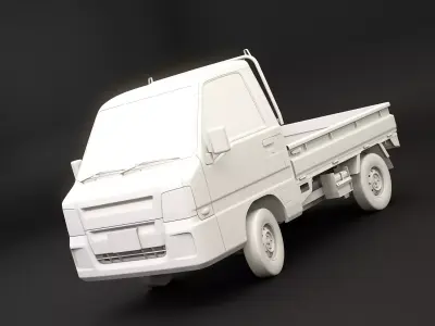 Subaru Sambar Kei Truck UT Low-poly 3D model