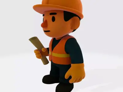 Construction Worker for 3D Printing 3D print model