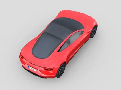 Tesla Roadster 2020 Low-poly 3D model