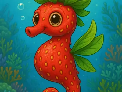 Fragoseahippus Strawberry Seahorse Brainrot 3D model forprinting 3D print model