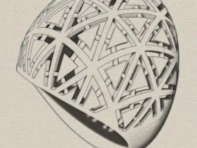 engrave luxury gold ring  3D print model