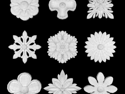 Ornament Element Pack 08 3D model