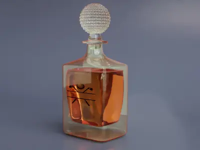 Par Excellence Custom Golf Whiskey Decanter  Free 3D model