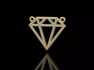 Diamond pendant 258 3D print model