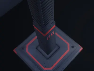 Sci-fi Display - Low Poly Free low-poly 3D model