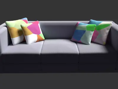 Modern sofa 3D model 10