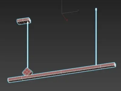 norma led linear pendant light 3D model