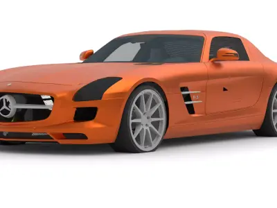 Mercedes-Benz SLS AMG 3D Model High-Quality Detailed Design Low-poly 3D model