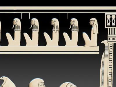 3D Relief of ancient Egyptian Pharaoh for  CNC  3d printing 3D print model