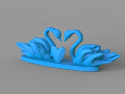 Swans Figurine 3D print model